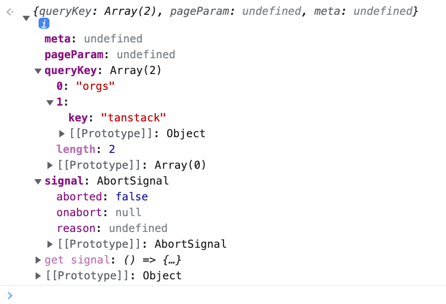 param （QueryFunctionContext）の値